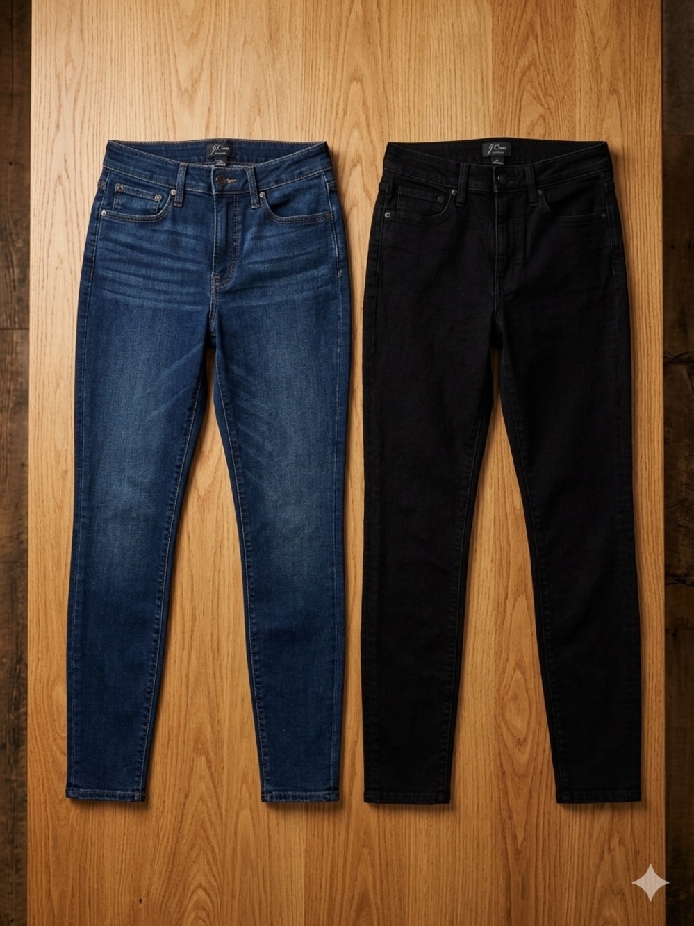 J. Crew Skinny Jeans Duo - Dark Blue & Black